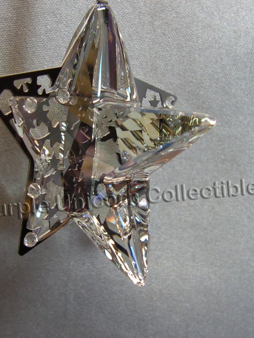 Swarovski Crystal Pixel Star Christmas Ornament Crystal Moonlight 1140007